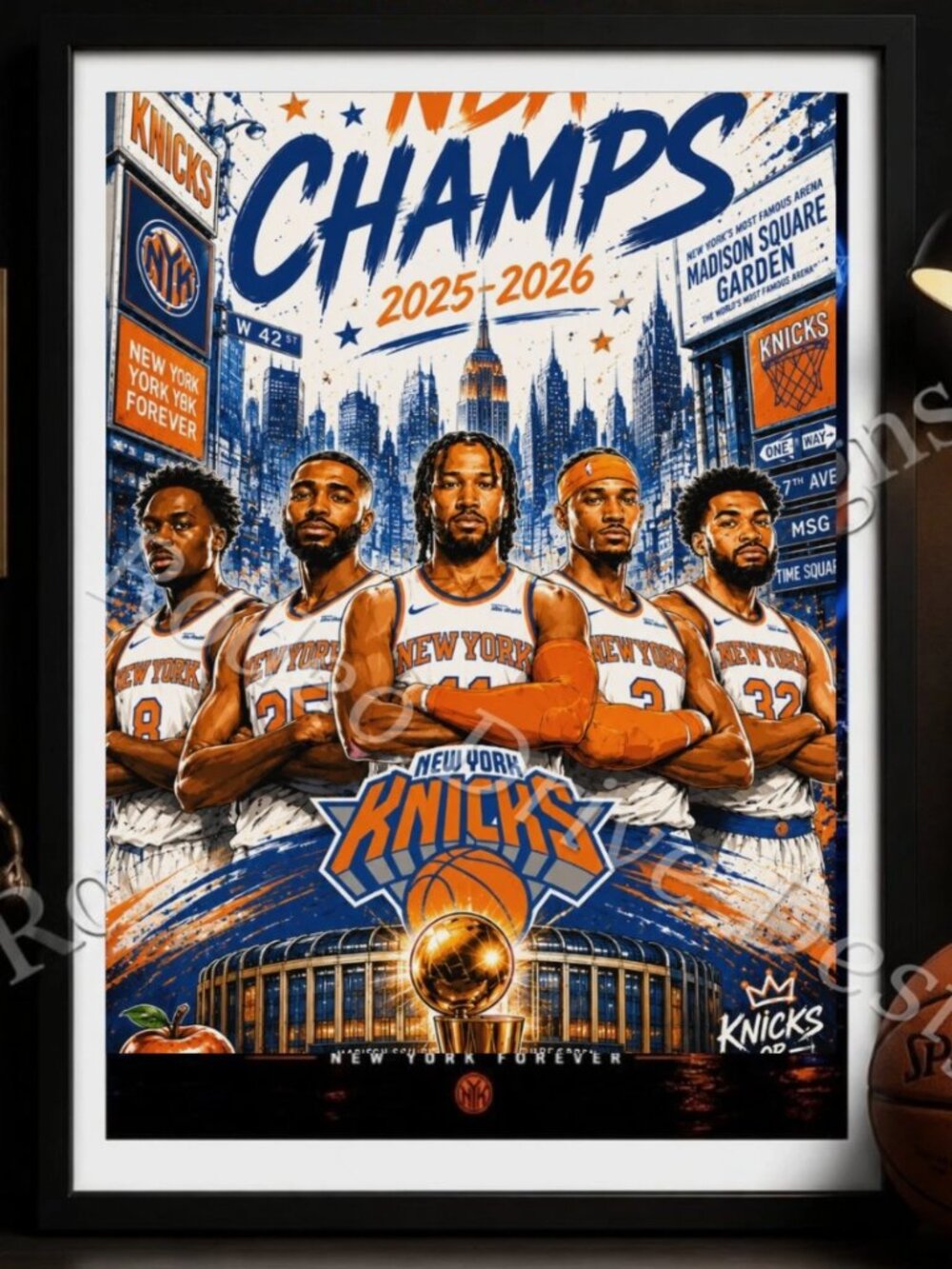 New York Knicks Champs Poster 11xx17 Knicks NBA Champs